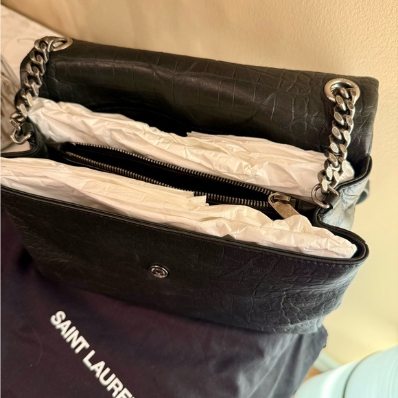 NWT! Authentic SAINT LAURENT Crocodile West Hollywood-Calfskin leather - Picture 7 of 12